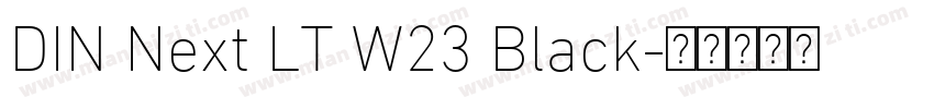 DIN Next LT W23 Black字体转换